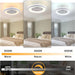24 in. Low Profile Ceiling Fan and Light, Modern Ceiling Fan without Blades, Smart Flush Mount Enclosed Ceiling Fan with Remote APP Control-3-ErisView