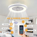 24 in. Low Profile Ceiling Fan and Light, Modern Ceiling Fan without Blades, Smart Flush Mount Enclosed Ceiling Fan with Remote APP Control-4-ErisView
