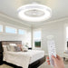 24 in. Low Profile Ceiling Fan and Light, Modern Ceiling Fan without Blades, Smart Flush Mount Enclosed Ceiling Fan with Remote APP Control-1-ErisView