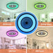 24 in. Low Profile Ceiling Fan with Lights, Smart RGB Ceiling Fan with Alexa/Google Assistant/APP Control, Bladeless Flush Mount Enclosed Ceiling Fan-4-ErisView