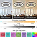 24 in. Low Profile Ceiling Fan with Lights, Smart RGB Ceiling Fan with Alexa/Google Assistant/APP Control, Bladeless Flush Mount Enclosed Ceiling Fan-6-ErisView