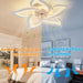 24 in. Modern Low Profile Flush Mount Ceiling Fan, White Flower Remote Control Ceiling Fan and Light, Small Ceiling Fan Light Fixture for Bedroom Kitchen -2-ErisView