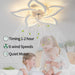24 in. Modern Low Profile Flush Mount Ceiling Fan, White Flower Remote Control Ceiling Fan and Light, Small Ceiling Fan Light Fixture for Bedroom Kitchen -4-ErisView