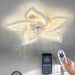 24 in. Modern Low Profile Flush Mount Ceiling Fan, White Flower Remote Control Ceiling Fan and Light, Small Ceiling Fan Light Fixture for Bedroom Kitchen -1-ErisView
