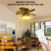 24 in. Remote Control Ceiling Fan and Light, Flush Mount Low Profile Ceiling Fan, Large Airflow Quietest Fan For Sleeping-2-ErisView