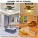 24 in. Remote Control Ceiling Fan and Light, Flush Mount Low Profile Ceiling Fan, Large Airflow Quietest Fan For Sleeping-4-ErisView