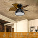 24 in. Remote Control Ceiling Fan and Light, Flush Mount Low Profile Ceiling Fan, Large Airflow Quietest Fan For Sleeping-7-ErisView