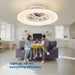 24 in. White Low Profile Ceiling Fan and Light, Smart Fans with Remote, Flush Mount Ceiling Fan with APP Control, Reversible Quiet Ceiling Fans -7-ErisView