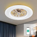 24 in. White Low Profile Ceiling Fan and Light, Smart Fans with Remote, Flush Mount Ceiling Fan with APP Control, Reversible Quiet Ceiling Fans -1-ErisView