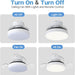 24 in. White Modern Bladeless Ceiling Fan with LED Light and Remote Control, Low Profile Flush Mount Ceiling Fan for Kitchen Bedroom Dining Room -2-ErisView