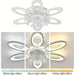 24.5 in. Modern Flower-Shaped LED Ceiling Fan with Light and Remote, Indoor White Flush Mount Ceiling Fan Ceiling Fan Fandelier-ErisView