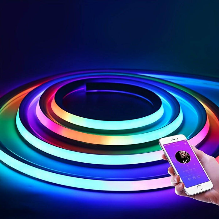 Outdoor Recessed LED Linear Light, Waterproof RGB Flexible, Landscape/Pathway Mood Lighting, Customizable Accent 39.37''