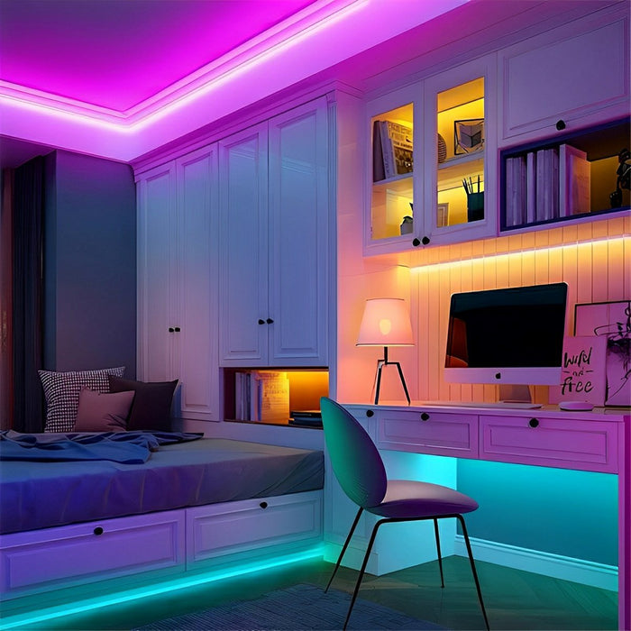 Outdoor Recessed LED Linear Light, Waterproof RGB Flexible, Landscape/Pathway Mood Lighting, Customizable Accent 39.37''