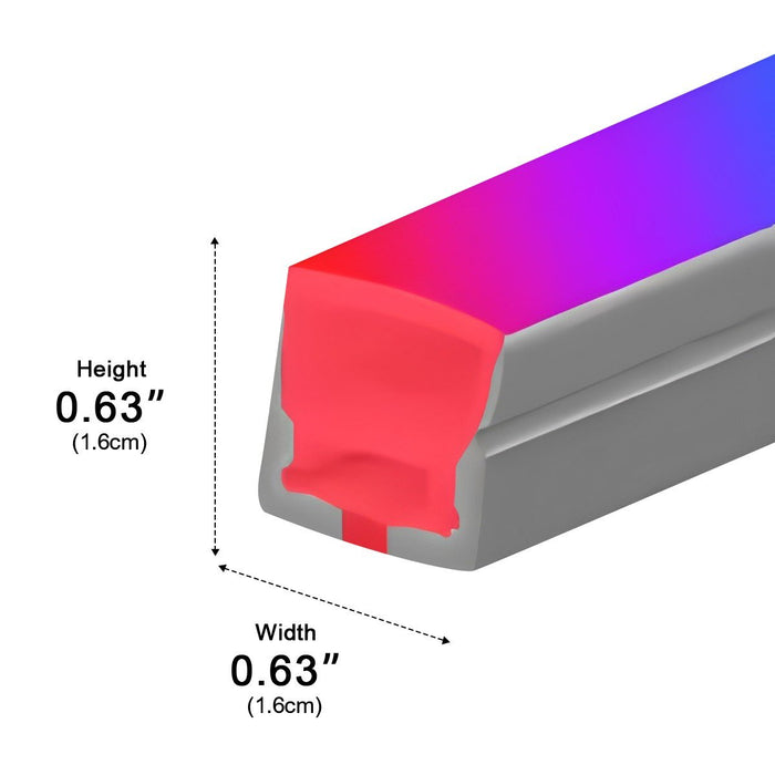 Outdoor Recessed LED Linear Light, Waterproof RGB Flexible, Landscape/Pathway Mood Lighting, Customizable Accent 39.37''