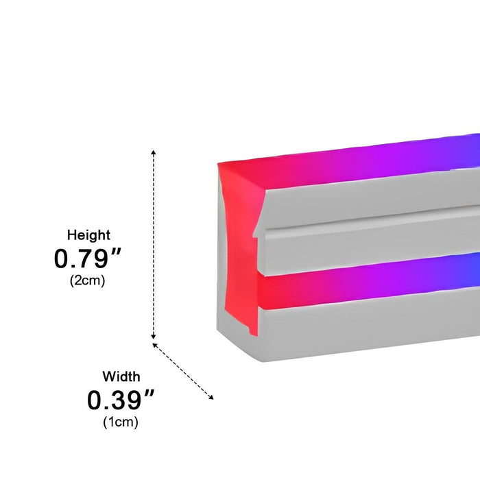 Outdoor Recessed LED Linear Light, Waterproof RGB Flexible, Landscape/Pathway Mood Lighting, Customizable Accent 39.37''