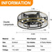 26 in. Caged Farmhouse Industrial Ceiling Fan with Lights, Matte Black Indoor Outdoor Flush Mount Ceiling Fan with Remote-47-ErisView