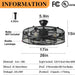26 in. Caged Farmhouse Industrial Ceiling Fan with Lights, Matte Black Indoor Outdoor Flush Mount Ceiling Fan with Remote-4-ErisView
