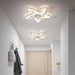 26 in. Geometric Remote Control Ceiling Fan and Light, White Low Profile Flush Mount Ceiling Fan for Kitchen Bedroom Living Room-4-ErisView
