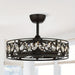 26 in. Modern Bladeless Crystal Ceiling Fan with Light Kit Remote Control-ErisView