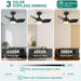 26 in. Outdoor Low Profile Flush Mount for Patio, Remote Control Ceiling Fan and Light APP Control, Indoor Ceiling Fan for Kitchen Bedroom-10-ErisView