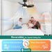 26 in. Outdoor Low Profile Flush Mount for Patio, Remote Control Ceiling Fan and Light APP Control, Indoor Ceiling Fan for Kitchen Bedroom-11-ErisView