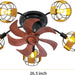26 in. Small Country Style Rustic Ceiling Fans with Lights for Kitchen Bedroom, Boho Ceiling Fan with Lights, Reversible Oscillating Ceiling Fan-5-ErisView