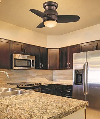 26 in. Small Recessed Ceiling Fan, LED White Ceiling Fan, Short Blade Ceiling Fan-2-ErisView