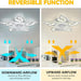 26.8 in. Bedroom Ceiling Fans with Lights Remote Control, Modern Dimmable Chandelier Ceiling Fan for Living Room Bedroom Dining Room-2-ErisView