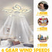 26.8 in. Bedroom Ceiling Fans with Lights Remote Control, Modern Dimmable Chandelier Ceiling Fan for Living Room Bedroom Dining Room-7-ErisView