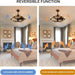 27 in. Farmhouse Ceiling Fan with Light Remote, Vintage Chandelier Ceiling Fan for Kitchen Dining Room Living Room-3-ErisView