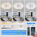 27 in. White Smart Ceiling Fan with Light and Remote, Modern Low Profile Flush Mount Enclosed Ceiling Fan for Bedroom Living Room Kitchen Kids Room-3-ErisView