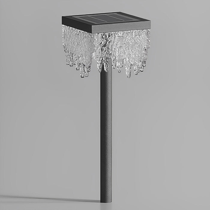 Solar Square Waterfall Landscape Light, Dusk to Dawn LED, IP65 Waterproof for Lawn/Pathway/Patio