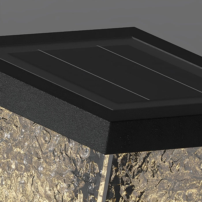 Solar Square Waterfall Landscape Light, Dusk to Dawn LED, IP65 Waterproof for Lawn/Pathway/Patio
