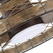 27.4 in. 5-Blade Flush Mount Ceiling Fan with LED Light Remote Rattan Shade-ErisView