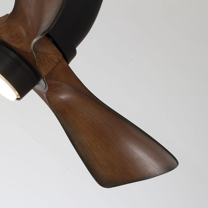 28 in. Black LED Ceiling Fan with Light Remote Control, Farmhouse 3-Blade LED Ceiling Fan-ErisView