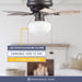 28 in. Bronze Traditional Flush Mount LED Ceiling Fan with Light, Indoor Ceiling Fan with Pull Chain, Reversible Motor-2-ErisView