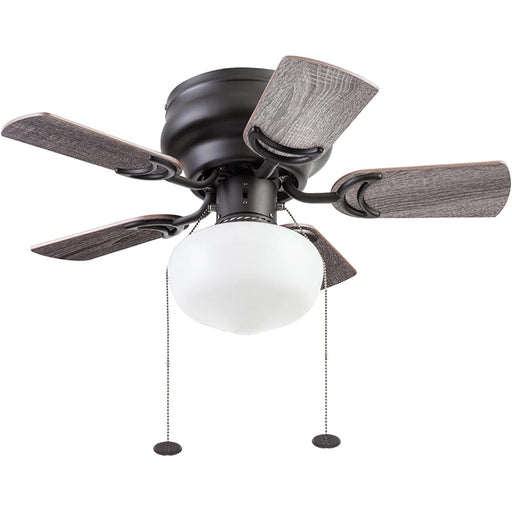 28 in. Bronze Traditional Flush Mount LED Ceiling Fan with Light, Indoor Ceiling Fan with Pull Chain, Reversible Motor-1-ErisView
