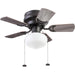 28 in. Bronze Traditional Flush Mount LED Ceiling Fan with Light, Indoor Ceiling Fan with Pull Chain, Reversible Motor-1-ErisView