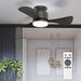 28 in. Small Low Profile Flush Mount Ceiling Fan with Remote, Black Ceiling Fan with Light, Reversible Quiet Ceiling Fans for Bedroom Kitchen Living Room-1-ErisView
