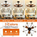 29 in. Farmhouse Ceiling Fan with Lights and Remote, Crystal Chandelier Ceiling Fan, Cabin Ceiling Fans for Living Room Bedroom Hallway Dining Room-3-ErisView