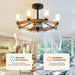 29 in. Farmhouse Ceiling Fan with Lights and Remote, Crystal Chandelier Ceiling Fan, Cabin Ceiling Fans for Living Room Bedroom Hallway Dining Room-4-ErisView