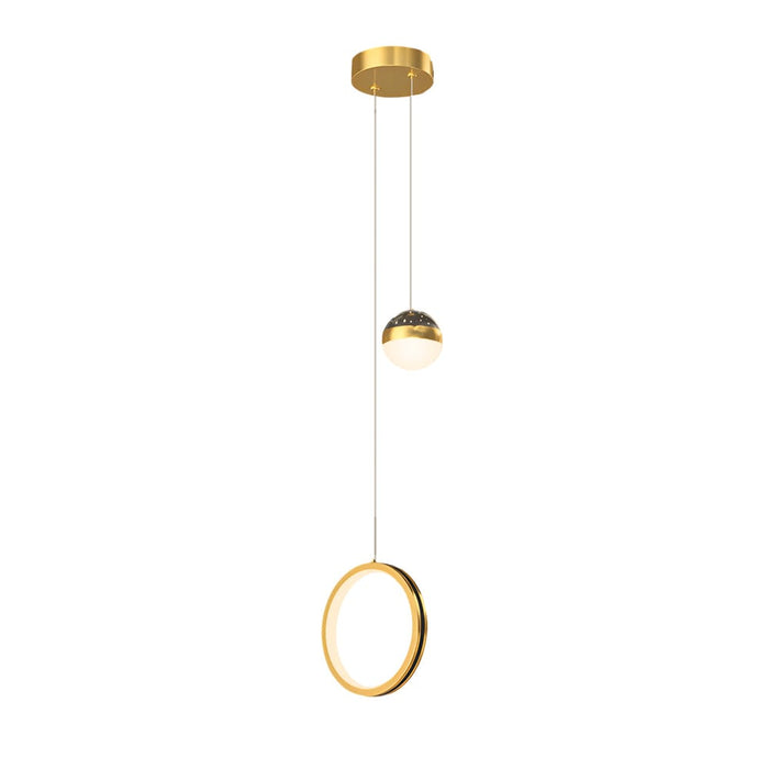 Round Oval Rings 3 Step Dimming LED Starry Projection Modern Pendant Lights