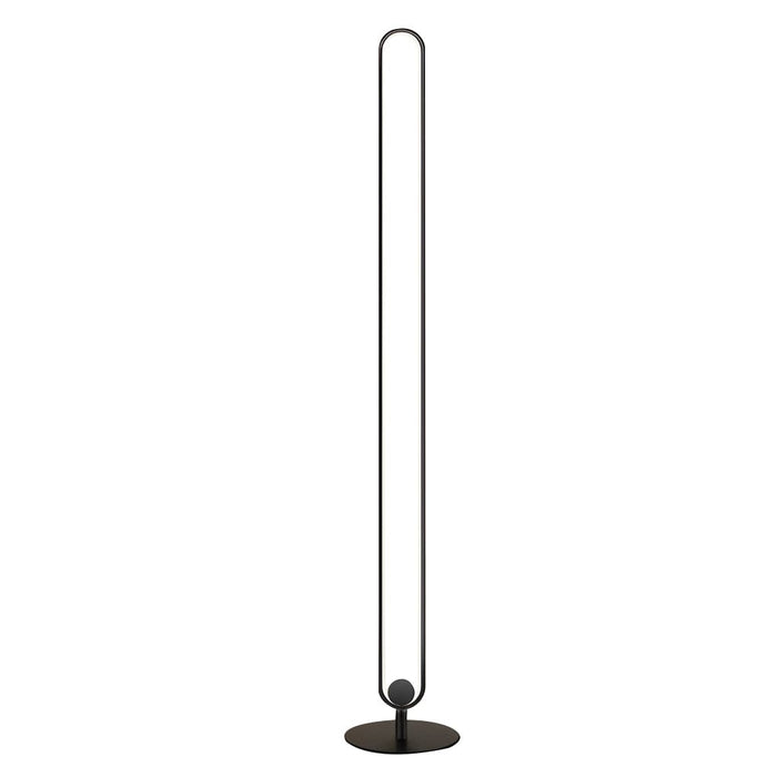 Aluminum Minimalist Strip Oval U-shaped Floor Lamp Integrated LED Standing Lamp