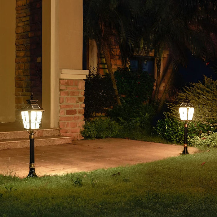 Vintage Pattern Waterproof Intelligent Light Control Solar Lawn Lights