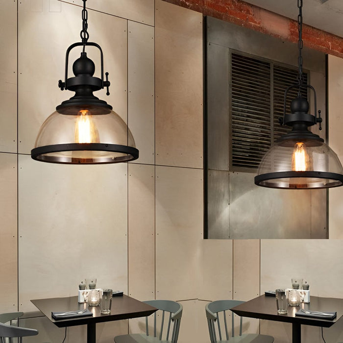 Antique Glass Iron Retro Industrial Chandeliers Hanging Ceiling Lights