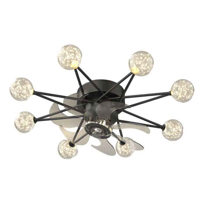 Stars Creative Balls 360° Shake Head 3 Step Dimming Modern Ceiling Fans