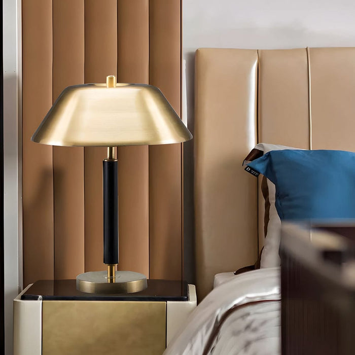 Modern Black and Brass Table Lamp for Living Room
