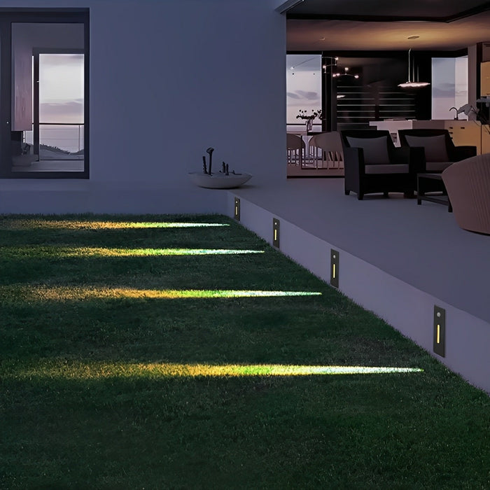 Recessed Stair Light, Waterproof LED Footlight, Motion Sensor, Modern Corner Wall Lamp for Steps/Patio/Deck