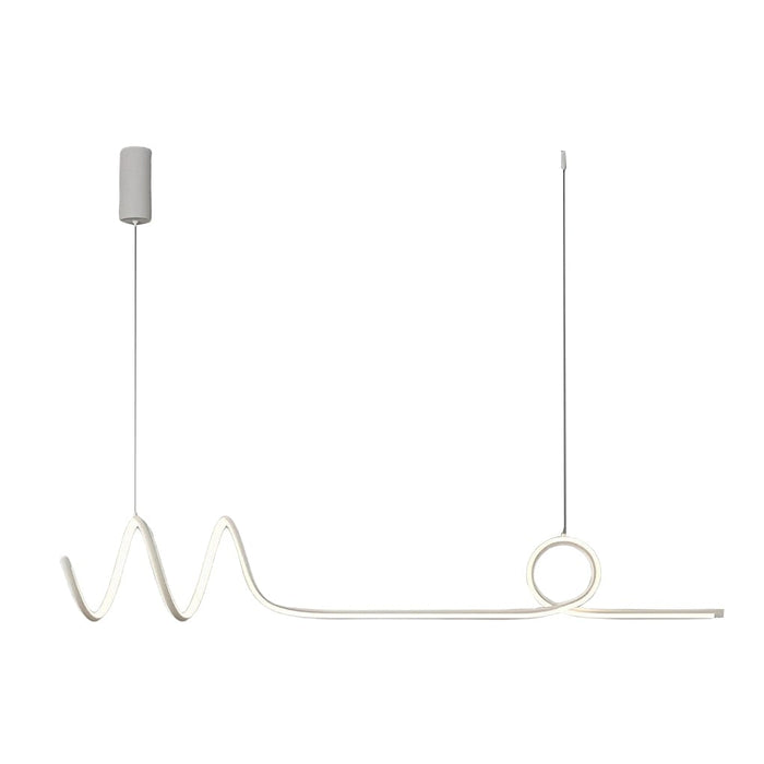 Minimalist Waves Circular Stepless Dimming LED Intelligent Chandeliers