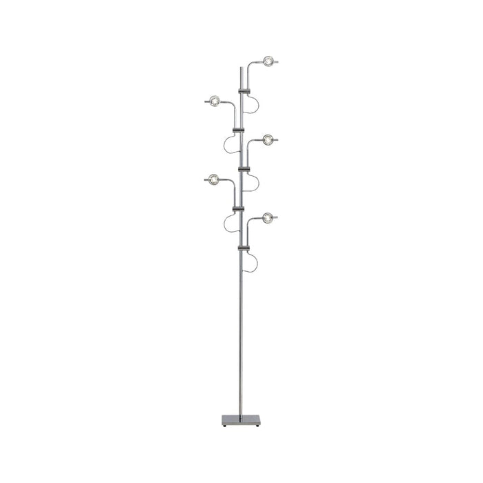 Industrial Finish Chrome Electroplated Metal Floor Lamp Integrated LED Standing Lamp